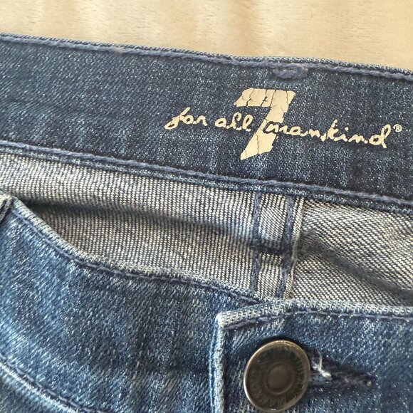 7 For All Mankind “A” Pocket Bootcut Jeans Size 28 Medium Wash - Picture 9 of 13
